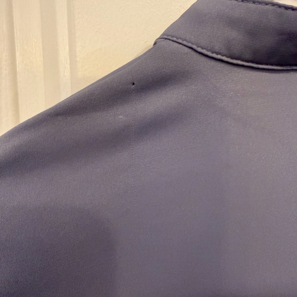 Women’s Band-Collar Dress Shirt — Slate Blue Size XS - Picture 4 of 4
